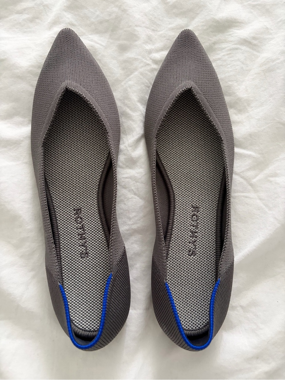 Rothy's The Point Knit Flats in Gray Size 11